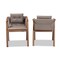 Baxton Studio Marcena Mid-Century Modern Grey Imitation Leather Upholstered 2-Piece Wood Dining Chair Set, PR Set of 2 188-11664-ZORO - alternate 5